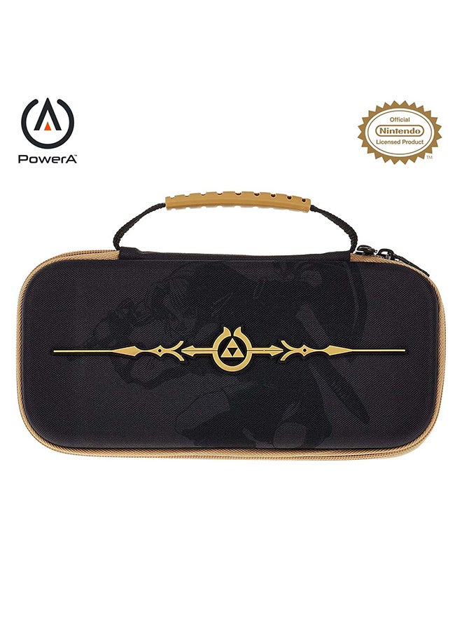 PowerA - PowerA Travel Protection Gaming Console Kit Case for Nintendo Switch with Accessories Storage, The Legend of Zelda, Black and Gold - Image 1