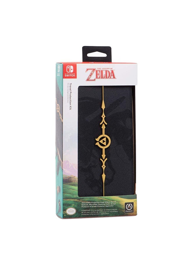 PowerA - PowerA Travel Protection Gaming Console Kit Case for Nintendo Switch with Accessories Storage, The Legend of Zelda, Black and Gold - Image 1