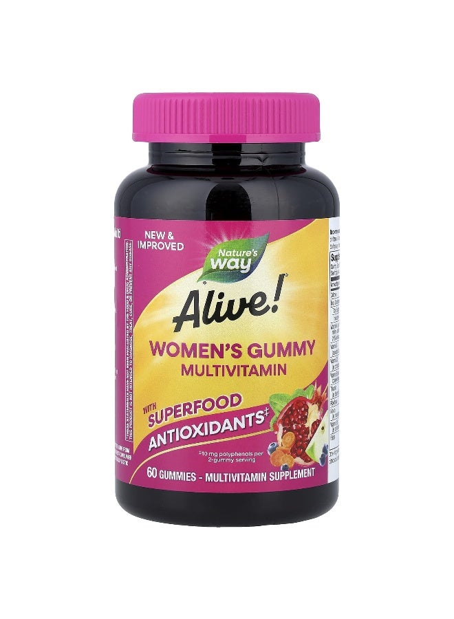 Nature's Way, Alive!Â® Women's Gummy Multivitamin, Mixed Berry, 60 Gummies - Image 1