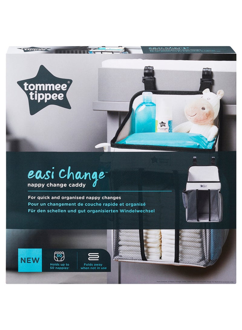 tommee tippee - Nappy Caddy, Changing Table Nappy Organiser CaddyFor Nursery, Grey - Image 1