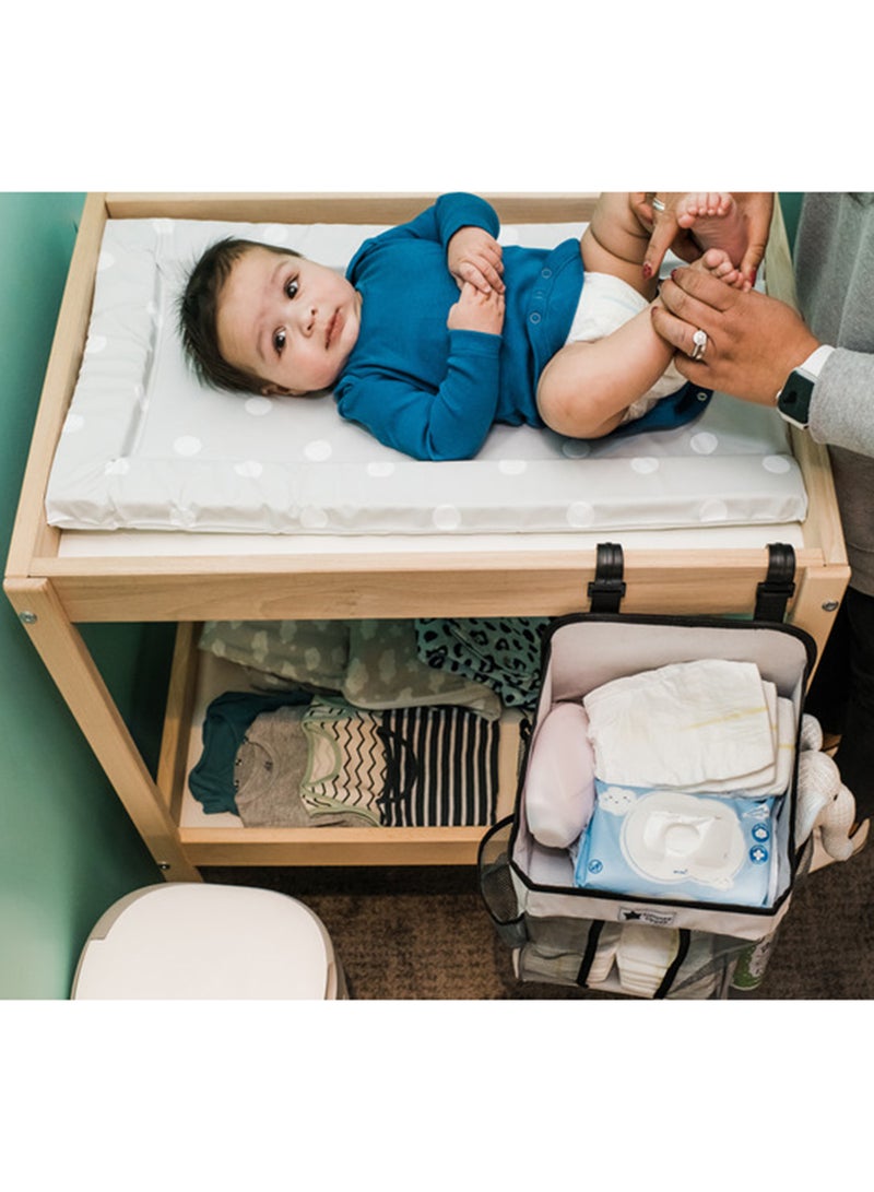 tommee tippee - Nappy Caddy, Changing Table Nappy Organiser CaddyFor Nursery, Grey - Image 1