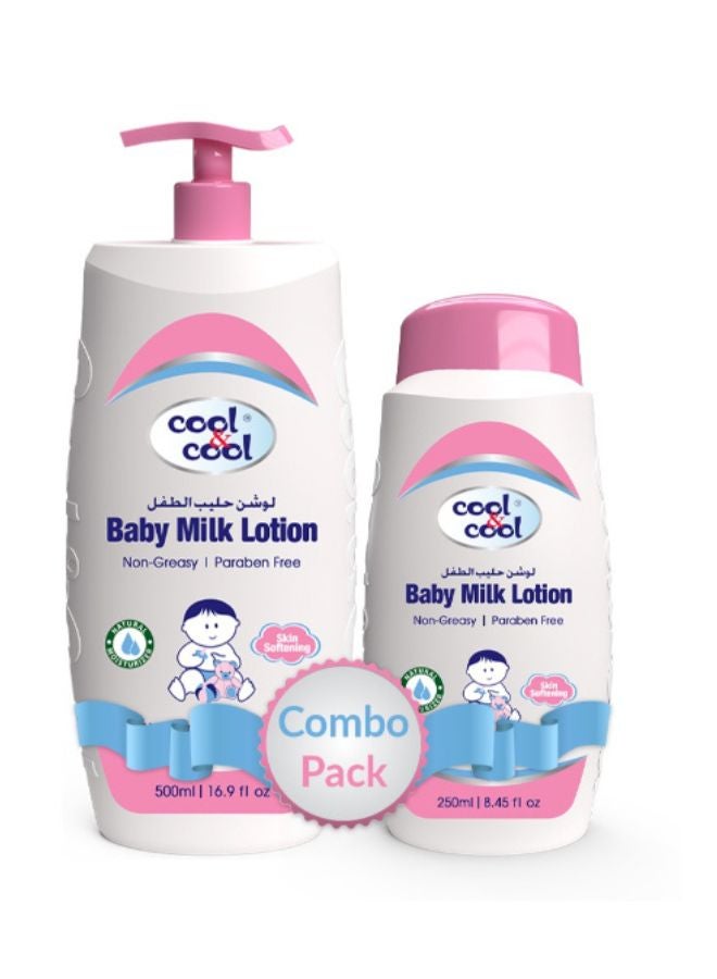 Cool & Cool Baby Milk Lotion 500ml+250ml Free - Image 1