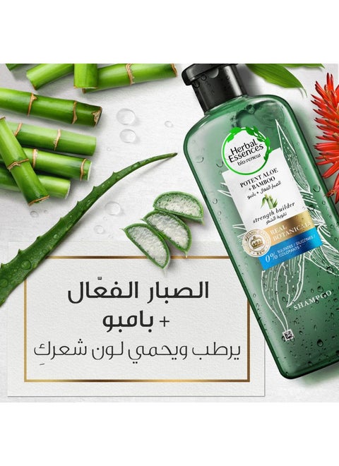 Hair Strengthening Sulfate Free Potent Aloe Vera With Bamboo Natural Shampoo For Dry Hair 400ml