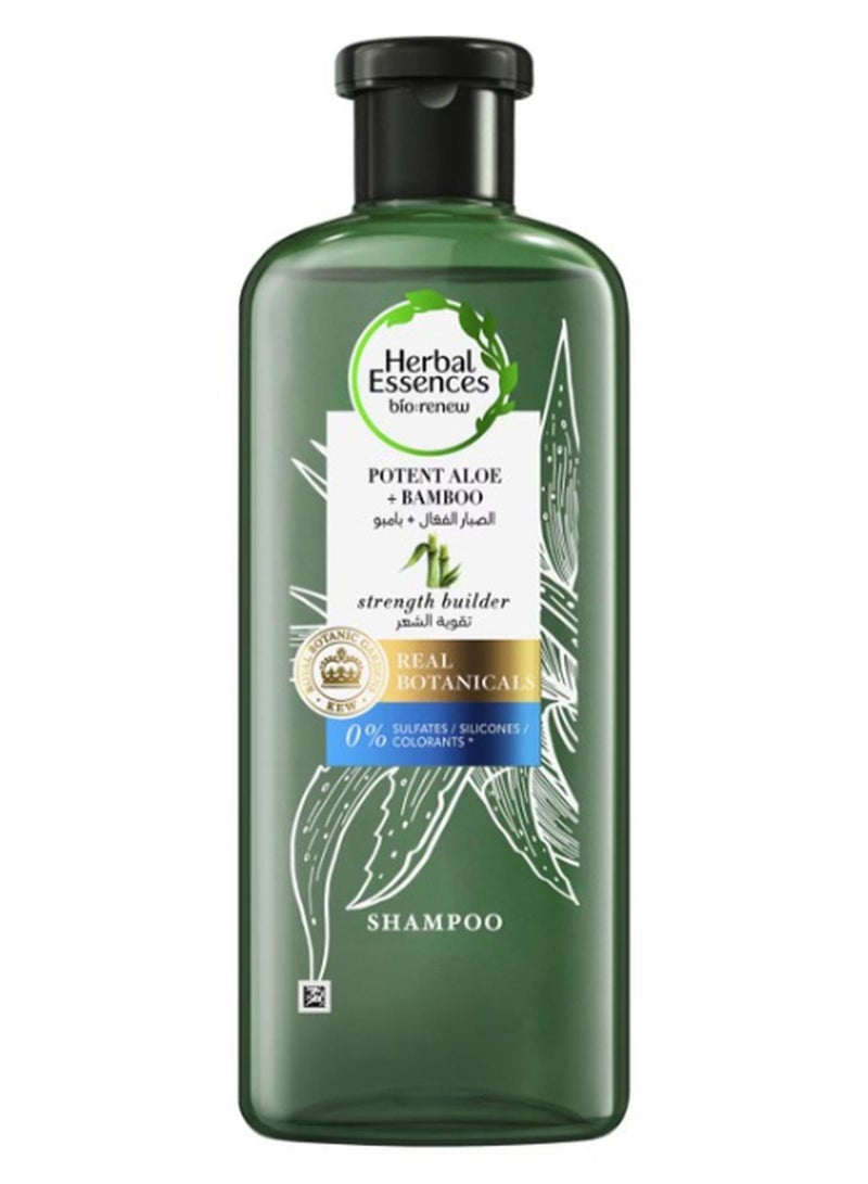 Herbal Essences Hair Strengthening Sulfate Free Potent Aloe Vera With Bamboo Natural Shampoo For Dry Hair 400ml - Image 1
