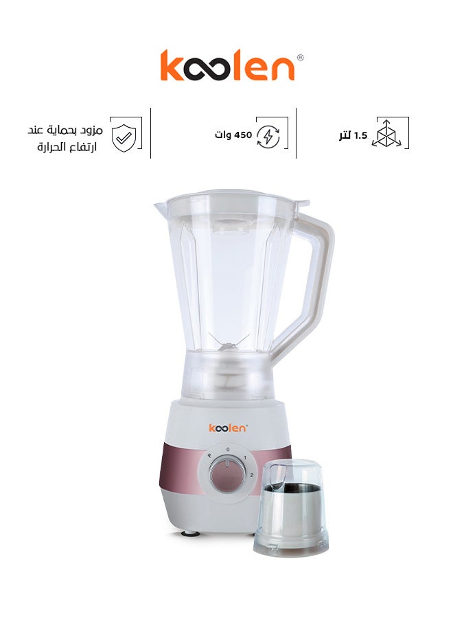 كولن خلاط 2 في 1 بقدرة 450 وات 1.5 L 450 W 801102002 أبيض  - Image 1