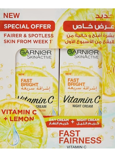 Fast Bright Day Cream 50ml + Night Cream 50ml  Vitamin C