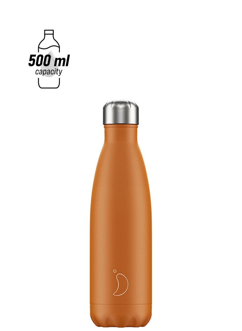 تشيليز زجاجة مياه غير لامعة برتقالي محروق