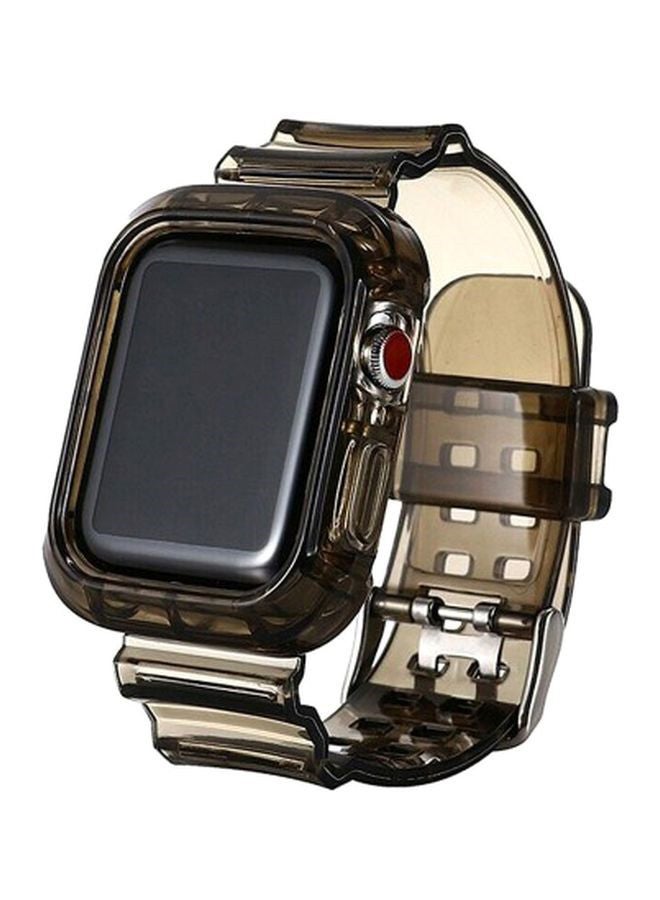 MARGOUN - Apple Watch 42/44mm Waterproof Replacement Band And Case Protector Anti Scratch Anti Dust Watch Band Brown - Image 1