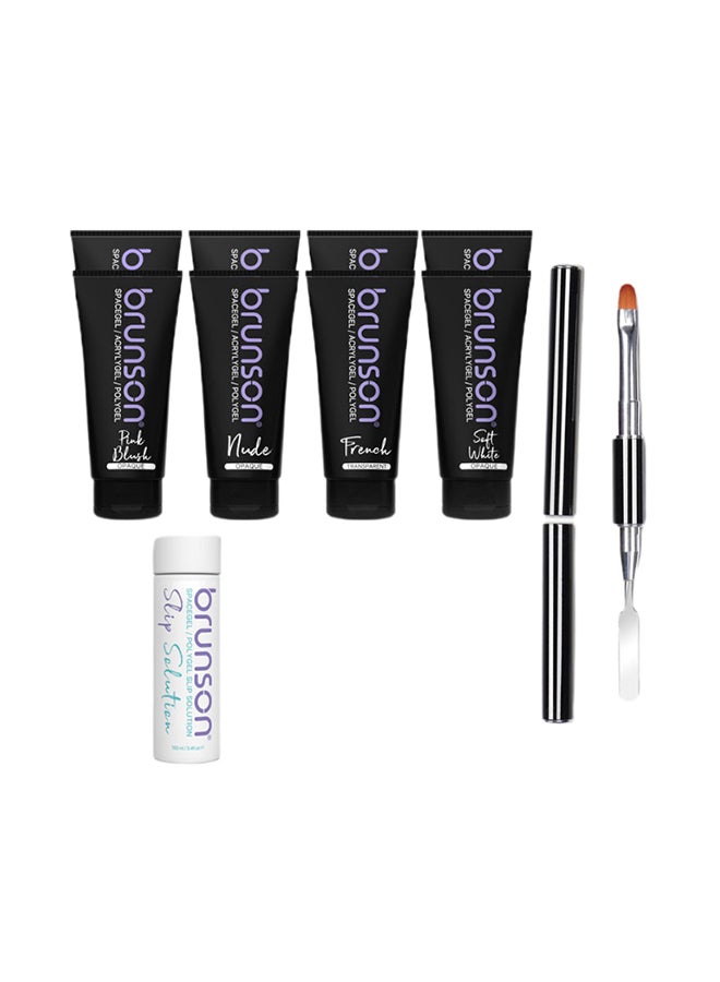 brunson Poly Nail Gel Kit Opaque Including With Slip Solution Top And Base Coat Bond Primer Poly Gel Kit - Image 2