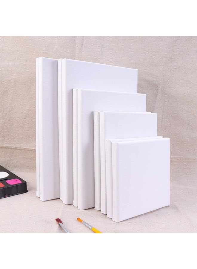 لوحات رسم فنية من قماش الكانفاس المُمَدّد من سوبفوكس مكونة من 10 قطع أبيض - Image 2