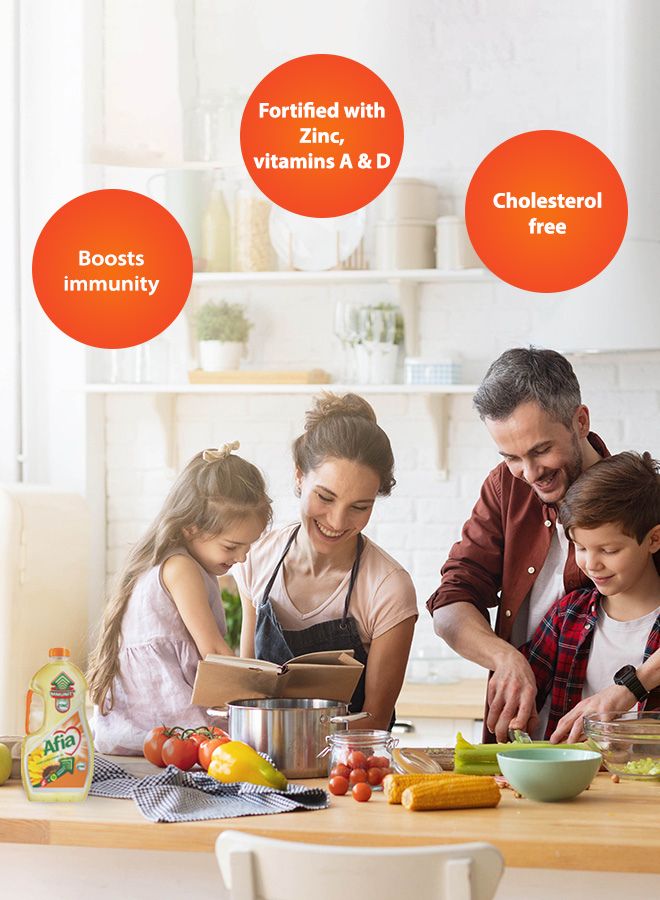 Afia Pure Sunflower Oil Enriched With Vitamins A, D And Zinc 2.9Liters - Image 3