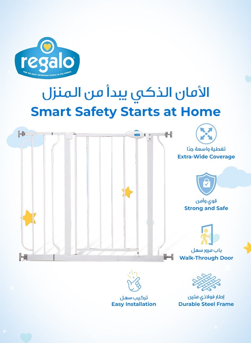 Regalo Easy Step Walk-Through Safety Gate | Adjustable Baby Gate for Doorways & Stairs | Fits 29.3 to 38.5 Inches Wide | 30 Inches Tall | Pressure Mount | Secure & Durable - Image 3