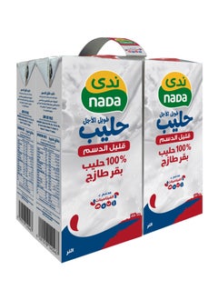 Nada Long Life Milk Low Fat Plain 1Liters Pack of 4  - Image 2