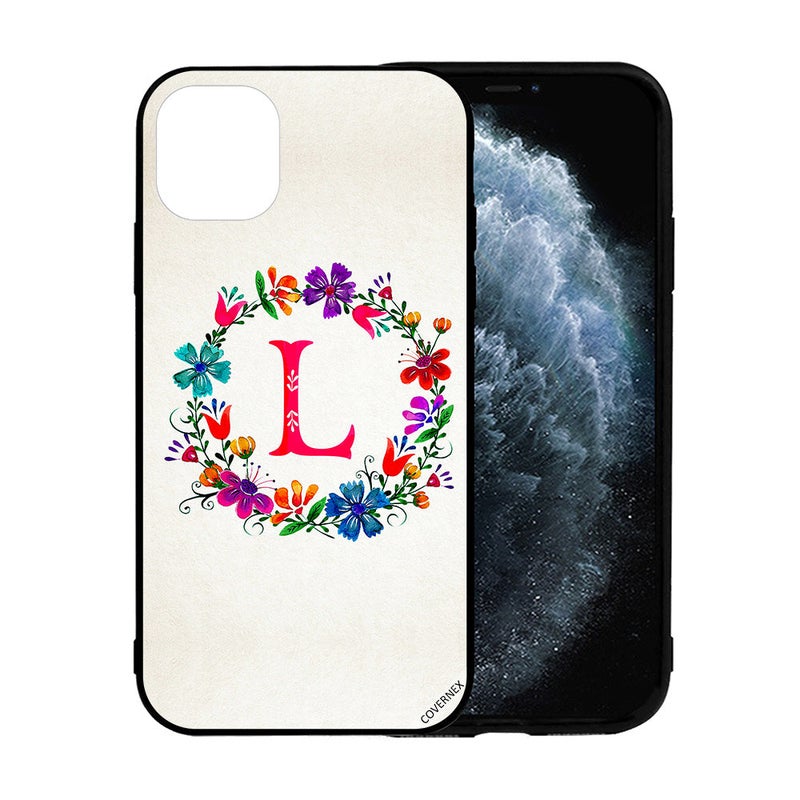 Covernex Apple iPhone 12 Mini Protective Case Cover Printed Featuring Alphabet L DESIGN_0094 - Image 2