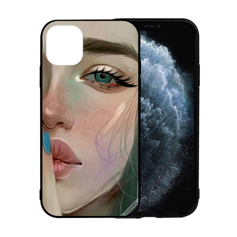 كوفرنيكس غطاء حماية واق لهاتف أبل آيفون 12 ميني تصميم فتاة حزينة - Image 2