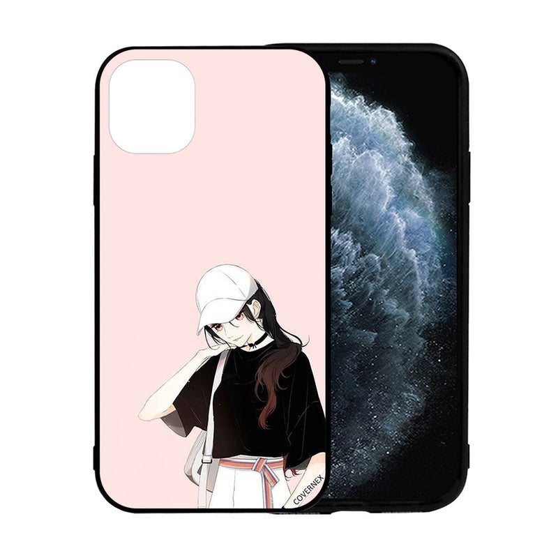 كوفرنيكس غطاء حماية واق لهاتف أبل آيفون 12 ميني بطبعة فتاة جميلة تتنزه - Image 2