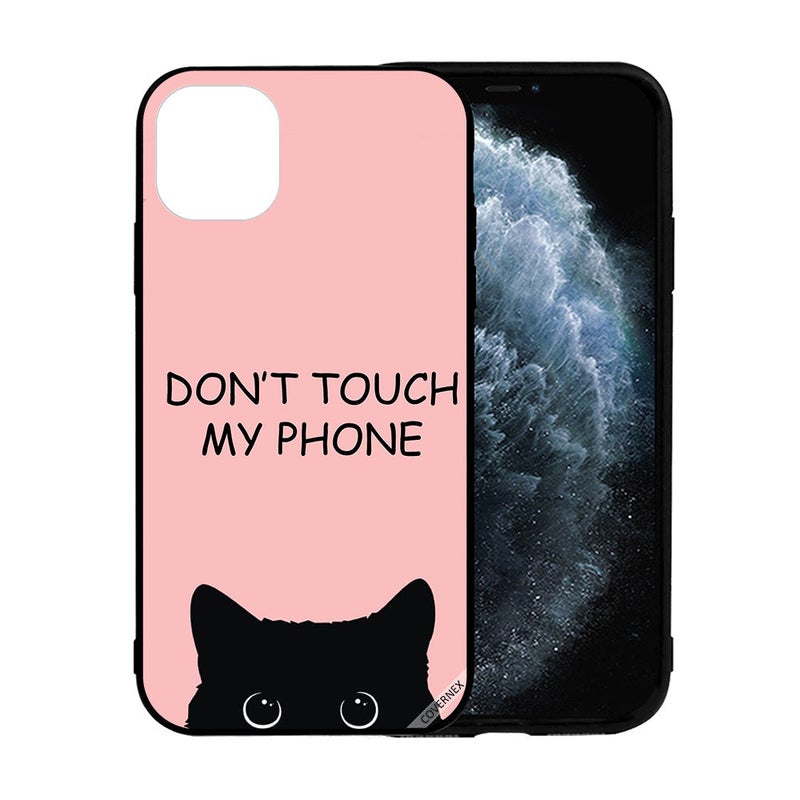 كوفرنيكس غطاء حماية واق لهاتف أبل آيفون 12 ميني غطاء واقي للهاتف مطبوع بعبارة "Don't Touch My Phone" - Image 2