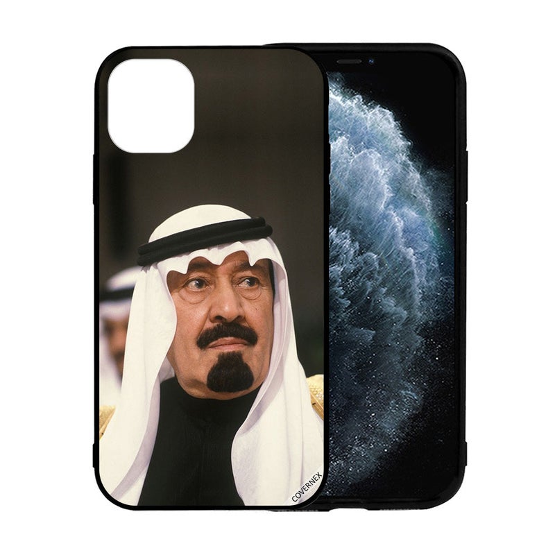 كوفرنيكس غطاء حماية واق لهاتف أبل آيفون 12 بطبعة صورة جلالة الملك عبدالله بن عبد العزيز - Image 2