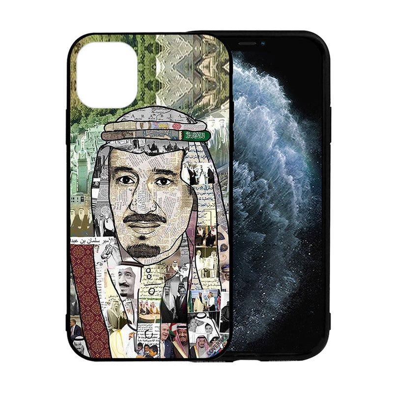كوفرنيكس غطاء حماية واق لهاتف أبل آيفون 12 مطبوع عليه صور الملك سلمان مجمعة في صورة واحدة - Image 2