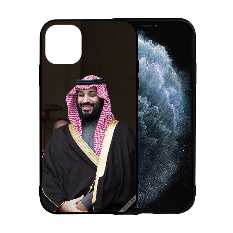 كوفرنيكس غطاء حماية واق لهاتف أبل آيفون 12 صورة الأمير محمد بن سلمان يبتسم - Image 2