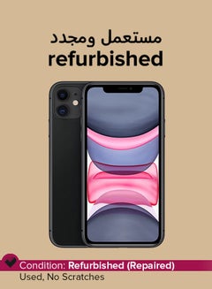 Refurbished - iPhone 11 128GB Black ROM 4G With Facetime - International Version