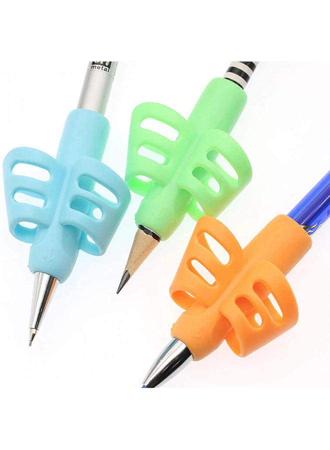 3-Piece Adorable Silicone Ring Pencil Grips Set Multicolour - Image 2