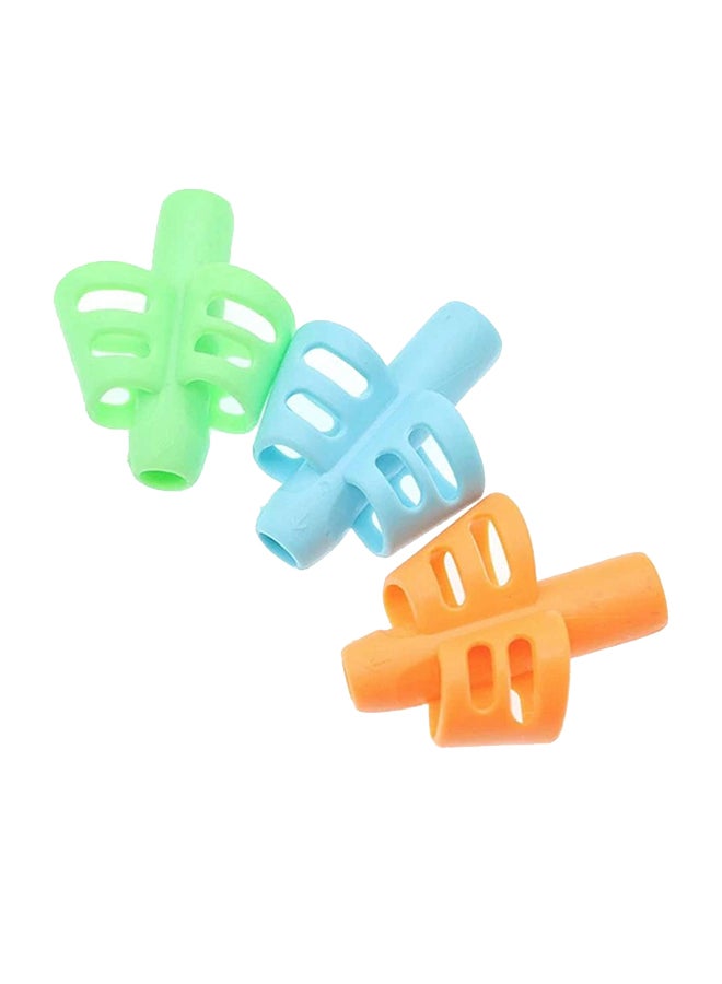 3-Piece Adorable Silicone Ring Pencil Grips Set Multicolour - Image 1