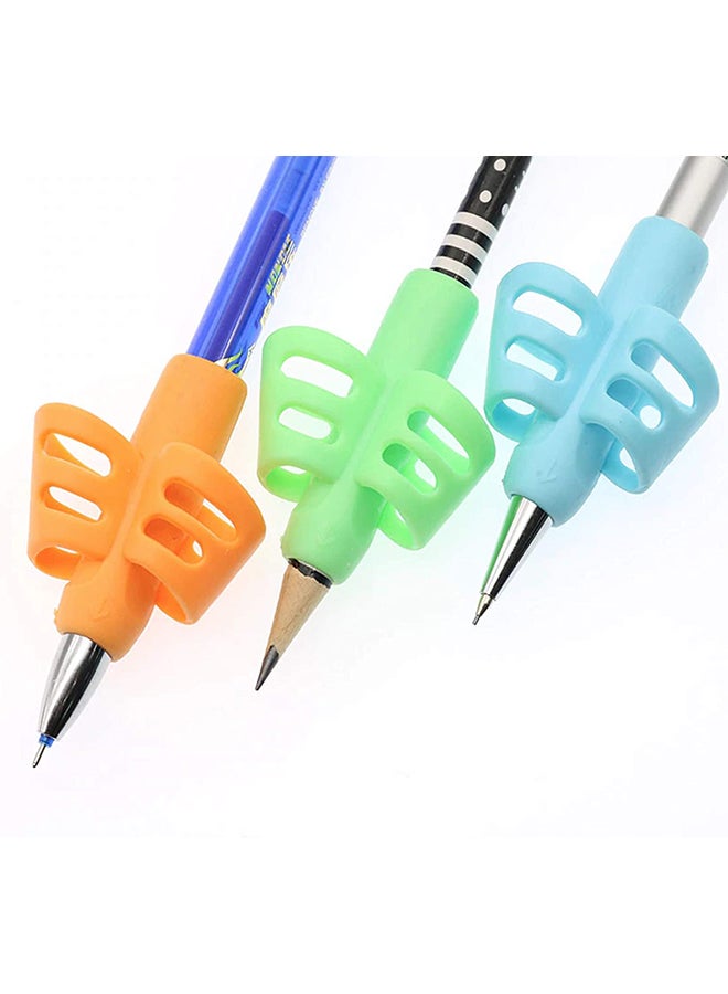 3-Piece Adorable Silicone Ring Pencil Grips Set Multicolour - Image 3