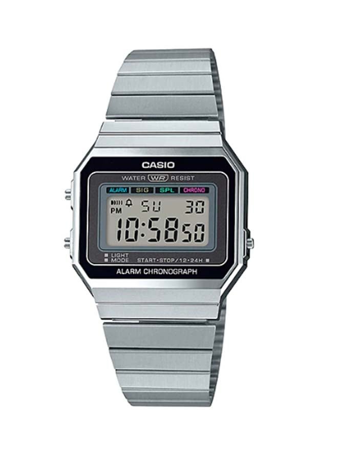 CASIO Stainless Steel Digital Wrist Watch A700W-1ADF - 36 mm - Silver - Image 1