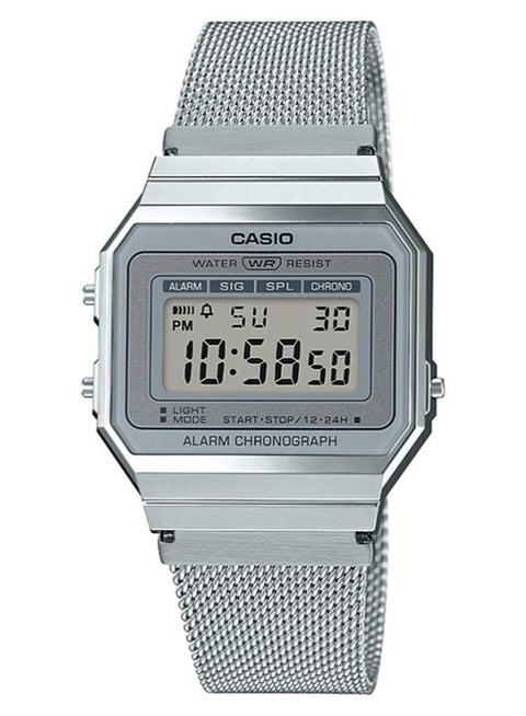 Vintage Series Stainless Steel Digital Wrist Watch A700WM-7ADF  Silver