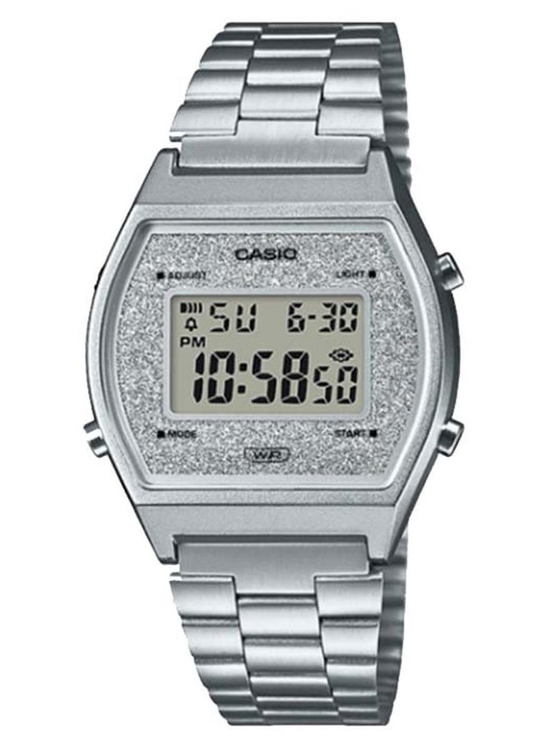 CASIO Women's Stainless Steel Digital Wrist Watch B640WDG-7DF - 33 mm - Silver