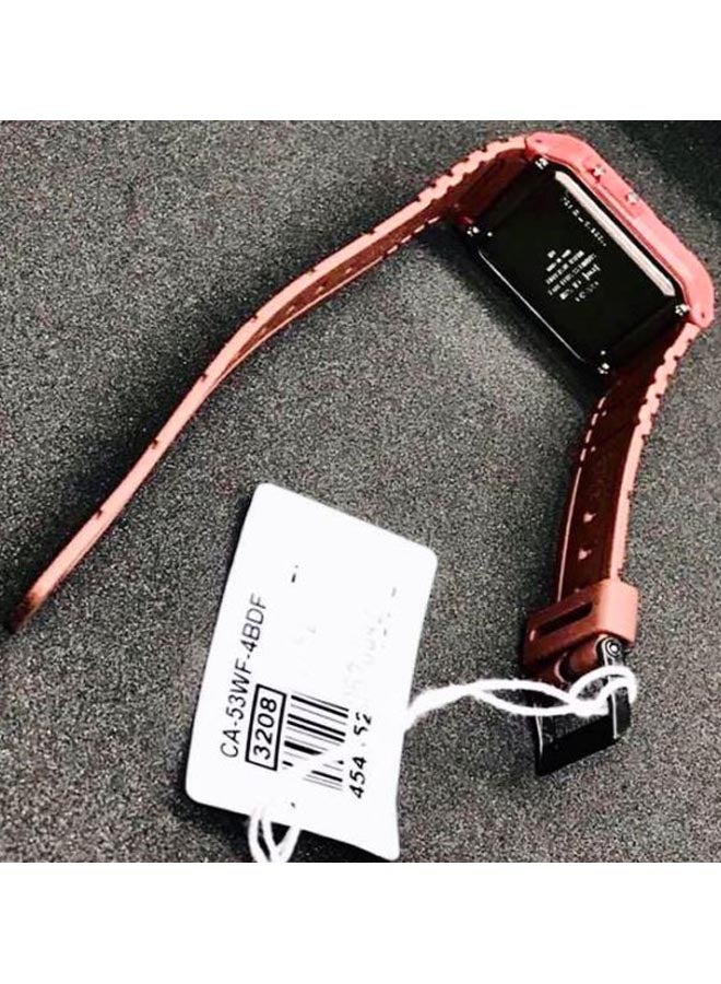 كاسيو ساعة يد رقمية بسوار من الراتينج طراز CA-53WF-4BDF - مقاس 33 مم - لون خمري - Image 5