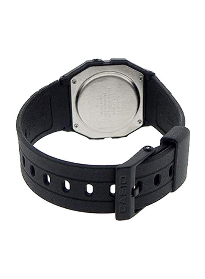 كاسيو ساعة يد رقمية بسوار من الراتينج طراز F-91WG-9QDF مقاس 38 مم - لون أسود للرجال - Image 2