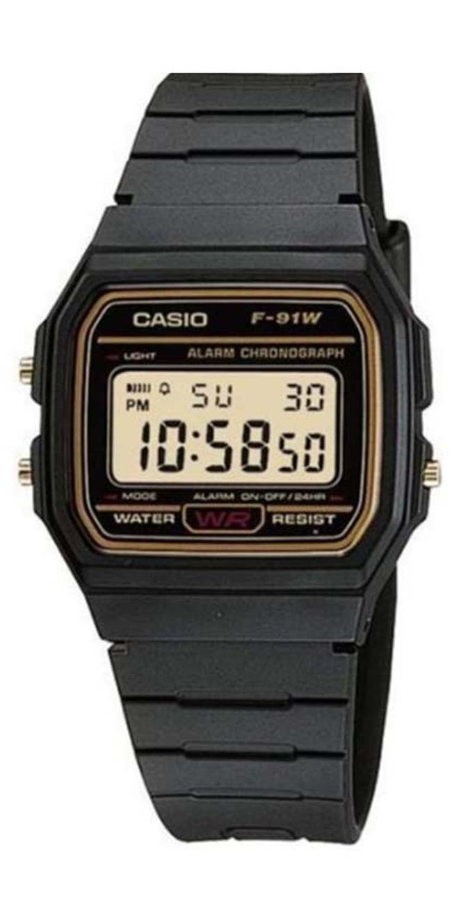CASIO Men's Resin Digital Wrist Watch F-91WG-9QDF - 38 mm - Black - Image 1