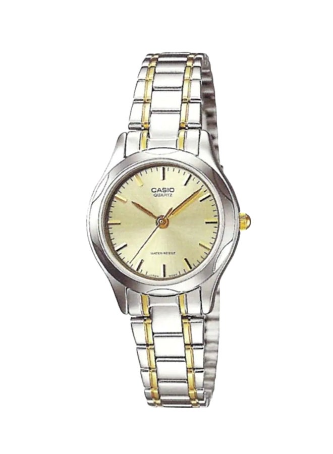 كاسيو ساعة يد بعقارب إنتايسر مقاومة للماء طراز LTP-1275SG-9ADF للنساء - Image 1