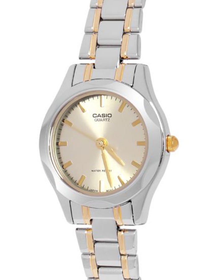 كاسيو ساعة يد بعقارب إنتايسر مقاومة للماء طراز LTP-1275SG-9ADF للنساء - Image 4