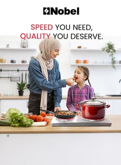 Nobel Electric Dual Hot Plate with Overheat Protection and Indication Light  and 185mm + 155 mm Hot Plate 2500 W NHP402SS Silver  - Image 4