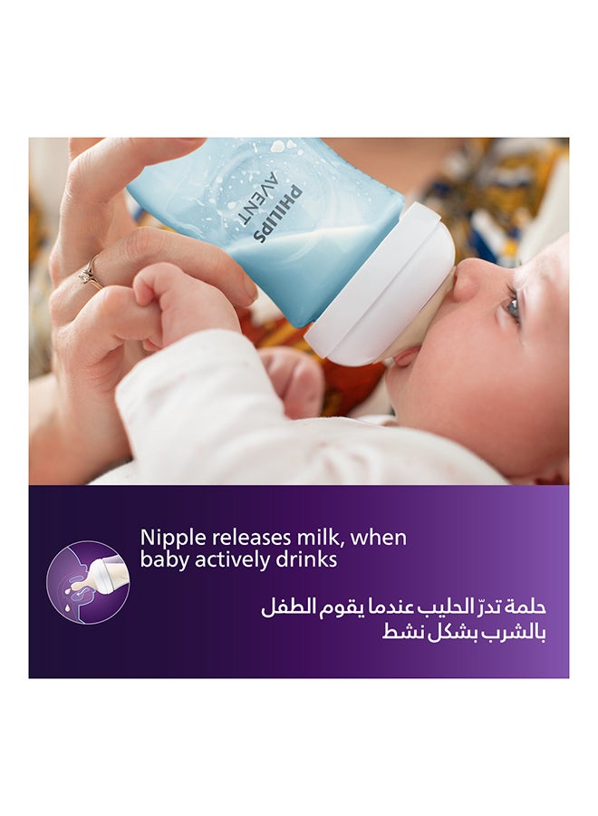 PHILIPS AVENT Natural Response Baby Feeding Bottle  260Ml| Blue Color | No.1 Brand Recommended By Moms Worldwide |Natural Response Technology Mimics Breastfeeding | Uniquely Designed Nipple Releases Milk Only When Baby Drinks  - Image 2