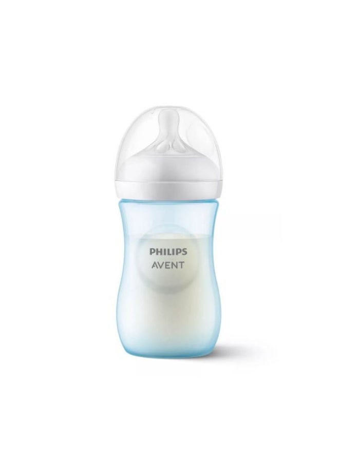Philips Avent Natural Response Baby Feeding Bottle  260Ml| Blue Color | No.1 Brand Recommended By Moms Worldwide |Natural Response Technology Mimics Breastfeeding | Uniquely Designed Nipple Releases Milk Only When Baby Drinks - Image 1