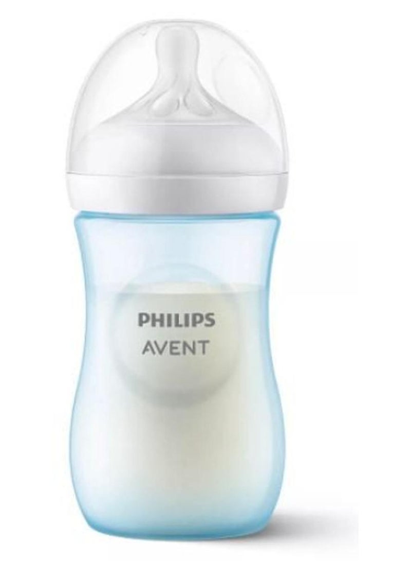 Philips Avent Natural Response Baby Feeding Bottle  260Ml| Blue Color | No.1 Brand Recommended By Moms Worldwide |Natural Response Technology Mimics Breastfeeding | Uniquely Designed Nipple Releases Milk Only When Baby Drinks - Image 1