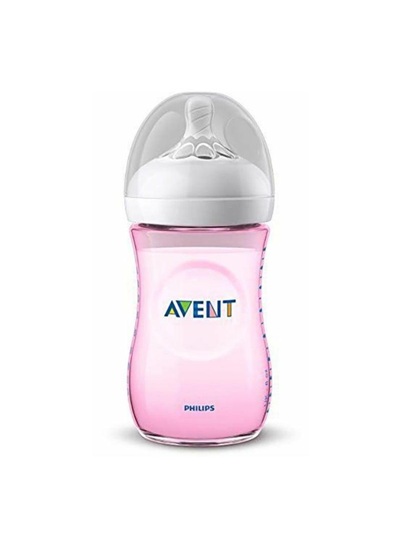 Philips Avent Baby Natural 2.0 Feeding Bottle 1 Month +, 260 ML, Pink - Image 3