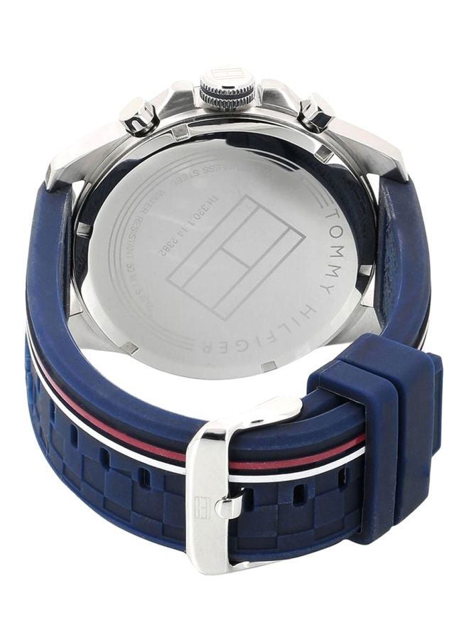 TOMMY HILFIGER Men's Decker Blue Silicon Strap Analog Wrist Watch 1791476 - 46 mm - Image 3