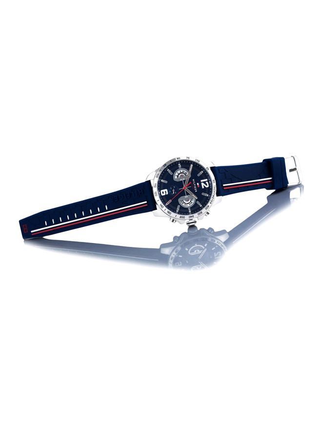 TOMMY HILFIGER Men's Decker Blue Silicon Strap Analog Wrist Watch 1791476 - 46 mm - Image 4