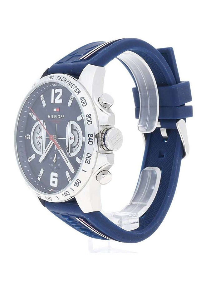TOMMY HILFIGER Men's Decker Blue Silicon Strap Analog Wrist Watch 1791476 - 46 mm - Image 5