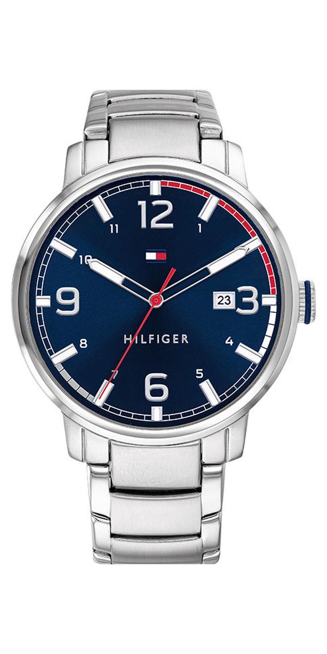 تومي هيلفيغر ساعة يد بعقارب بسوار من الستانلس ستيل طراز 1791754 للرجال - Image 1