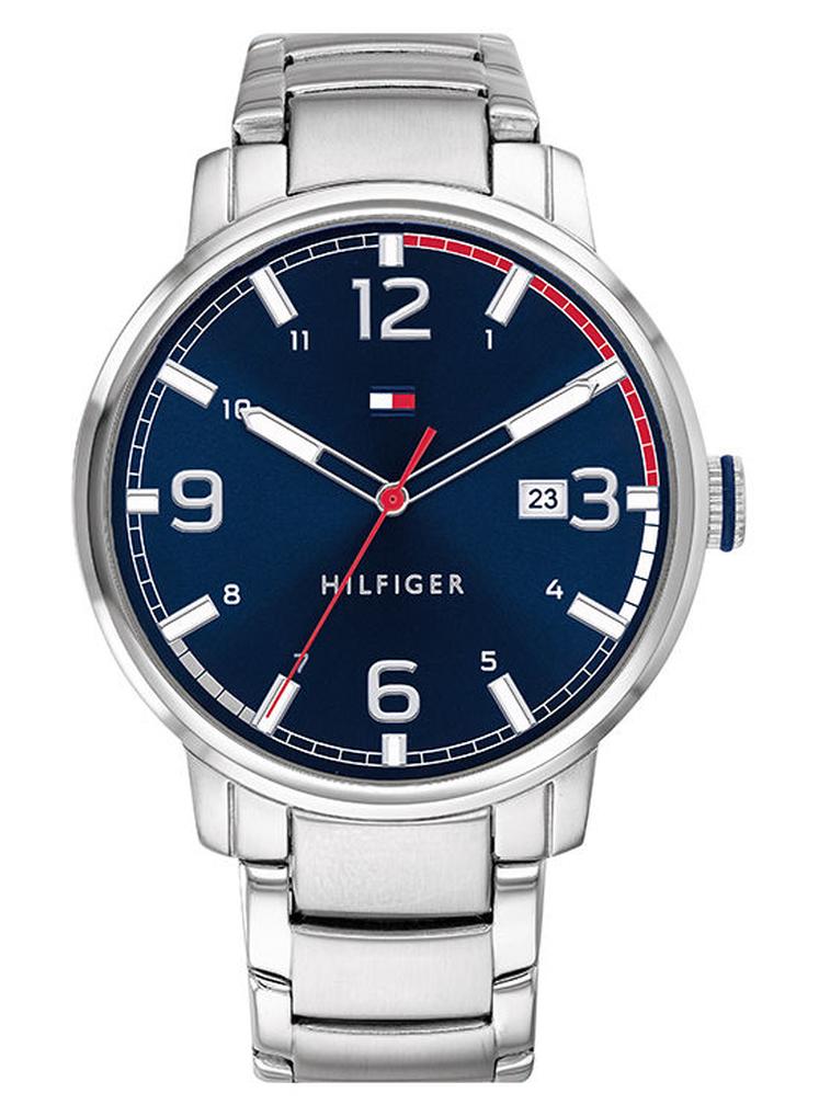 تومي هيلفيغر ساعة يد بعقارب بسوار من الستانلس ستيل طراز 1791754 للرجال - Image 1