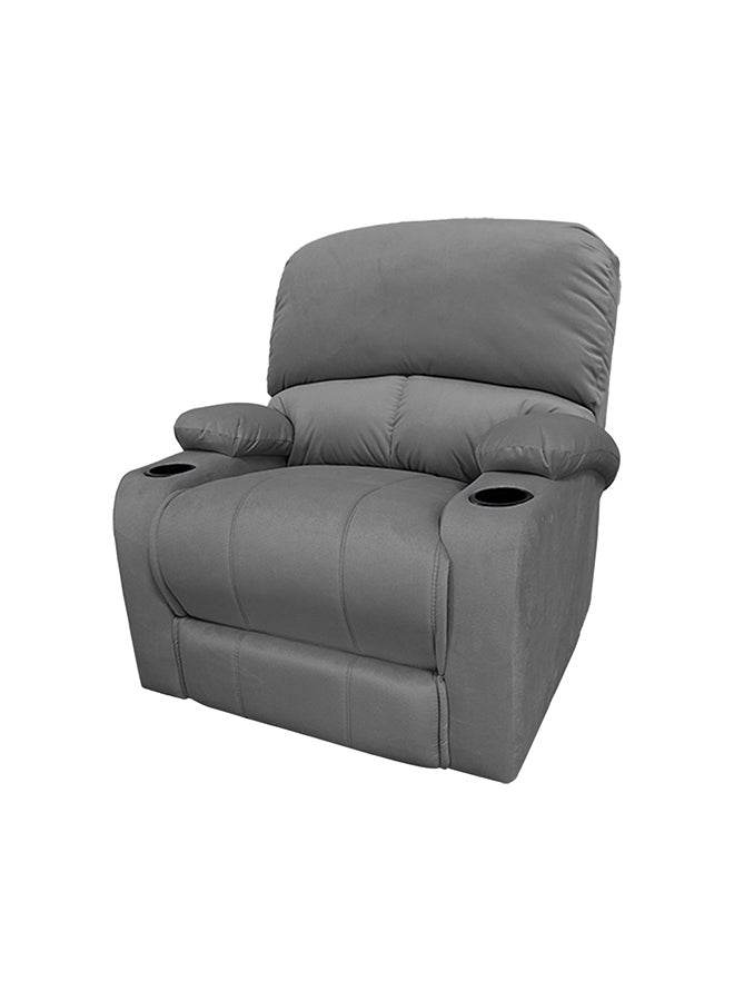 REGAL IN HOUSE Classic Recliner Chair Upholstered With Controllable Back Grey 95x106x85cm 