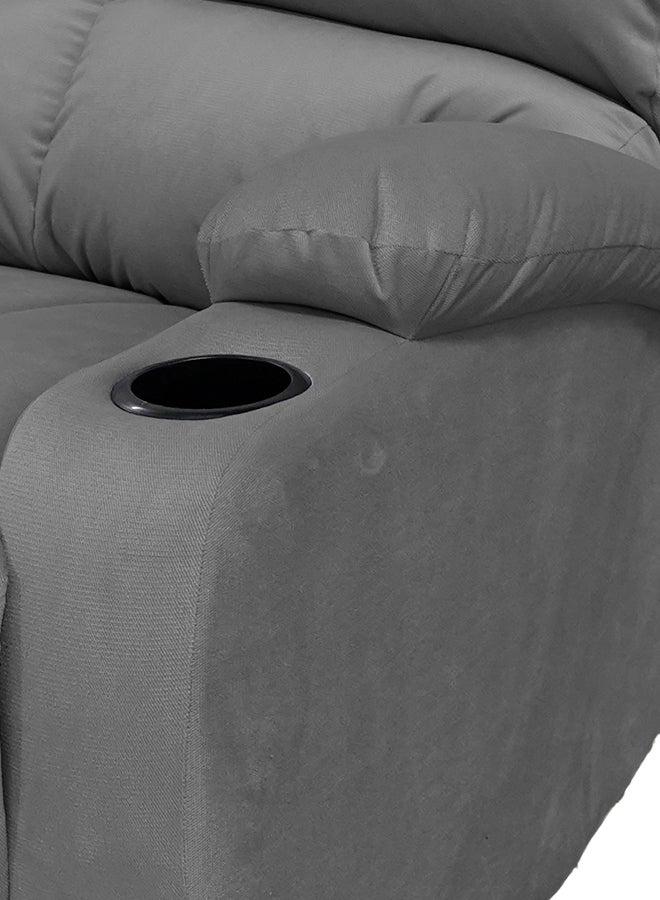 Classic Recliner Chair Upholstered With Controllable Back Grey 95x106x85cm
