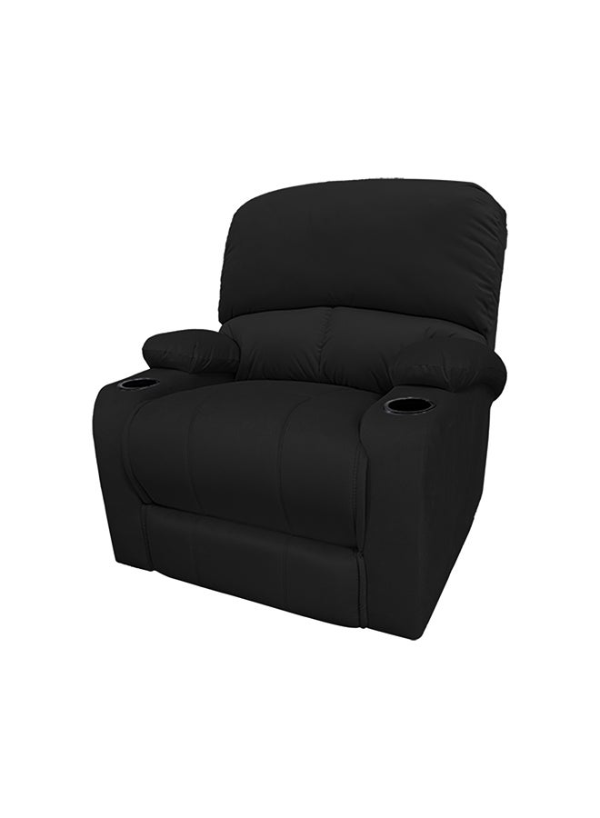 REGAL IN HOUSE Classic Recliner Chair Upholstered With Controllable Back Black 95x106x85cm  - Image 1
