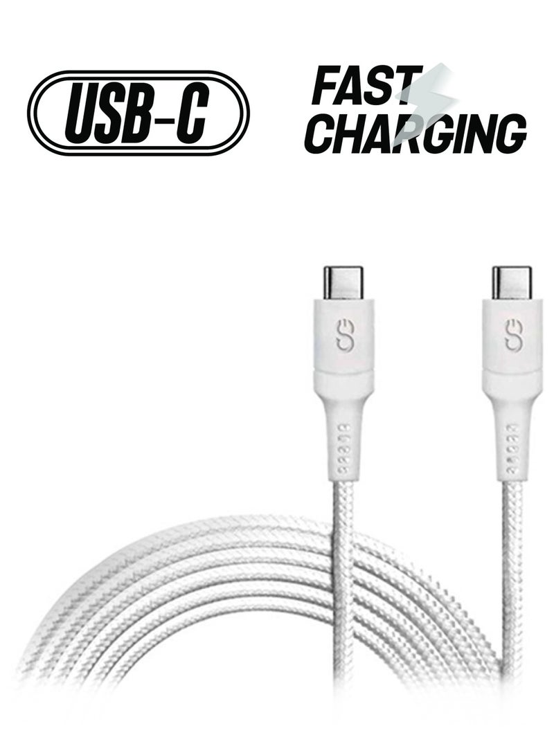 LOGIIX Piston USB-C To USB-C Cable White  - Image 1